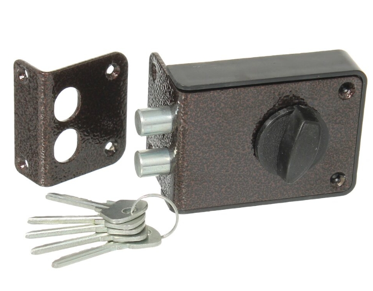 Замок накладной 3Н1 серебро SAZAR