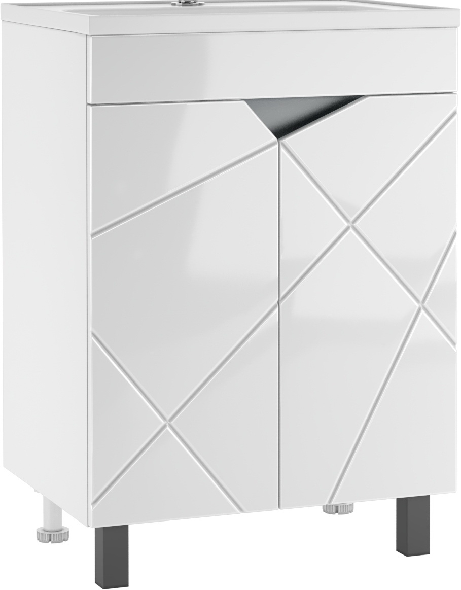 Тумба +ум-к "Villy 60" белая (под ум. СОМО 60)