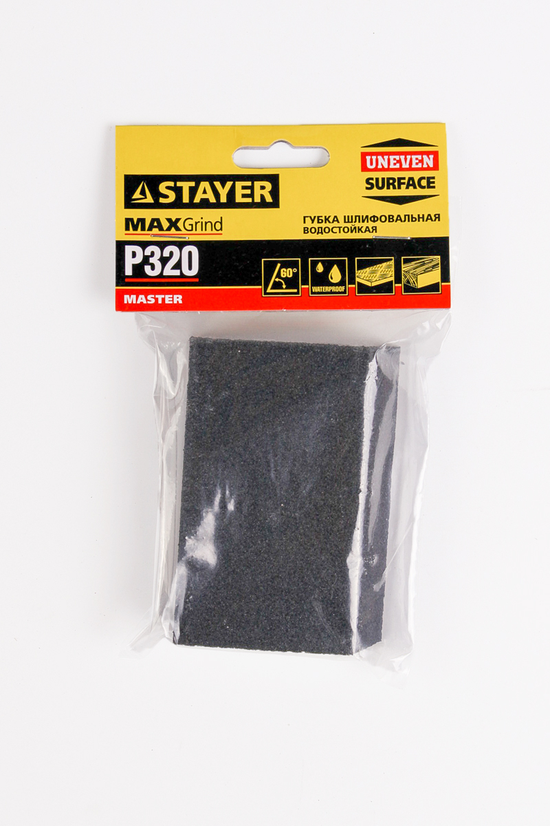 Губка шлифовальная STAYER "Master" четырехсторонняя Р320 100х68х26 мм