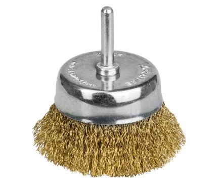 Щетка для УШМ 100мм посадка 22,2мм плоская латунированная витая проволока Matrix