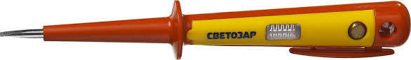 Отвертка СВЕТОЗАР 100 - 250 В, 190 мм, электрический пробник (SV-45161-19)