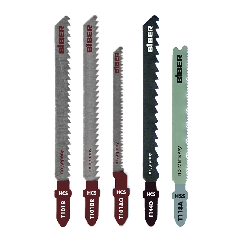 Полотна BIBER д/эл.лобзика по дереву, пластику, металлу 5 шт.