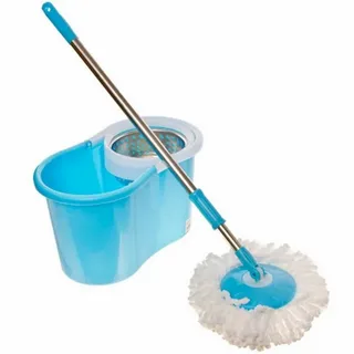 Набор для уборки VETTA ведро 14 л на колесиках с металлическим отжимом "Юла" + швабра с дополнительной насадкой