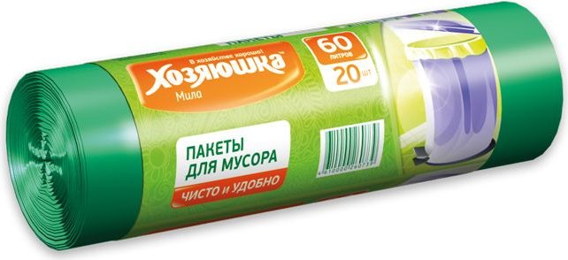 Пакеты для мусора ХОЗЯЮШКА МИЛА 20 шт. 60 л