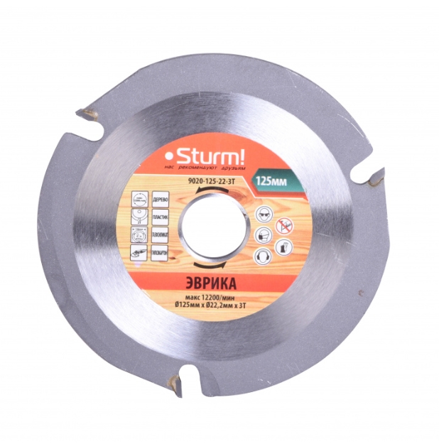 Диск пильный STURM! "Эврика" по дереву 125x22,2 мм 3 зуба