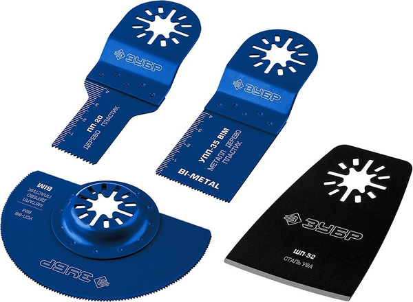 ЗУБР НР-4 UniLock, OIS-хвост., 4 предм., Набор насадок для реноватора, Профессионал