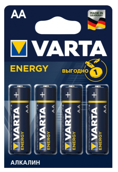 Батарейка VARTA Energy LR6 AA алкалиновая 4 шт.