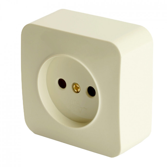 Розетка 1-местная б/з открытой установки STEKKER