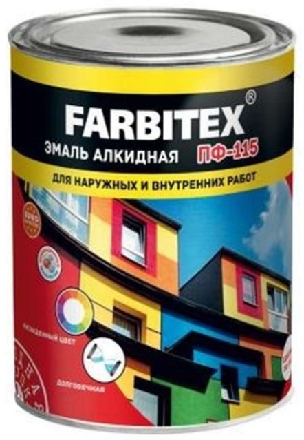 Эмаль FARBITEX ПФ-115 сиреневая 800г