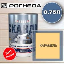 Антисептик АКВАТЕКС "Сканди" кроющий для древесины карамель 0.75 л