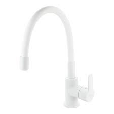Смеситель для кухни 4882AG-1 с гибким изливом.(белый)