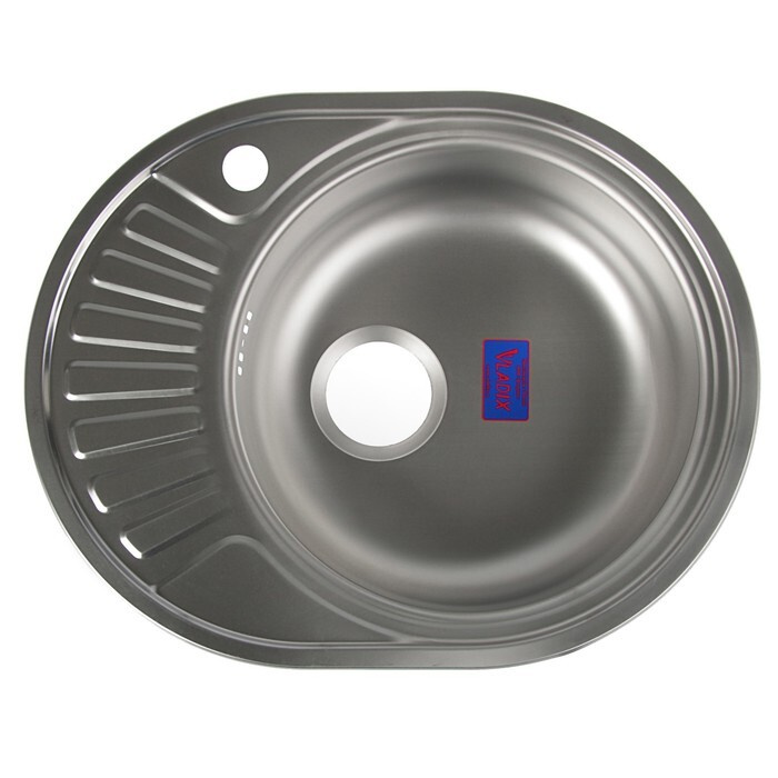 Мойка кухонная 45*57*16см 0,6мм. (без сифона) Vladiks L-457 правая