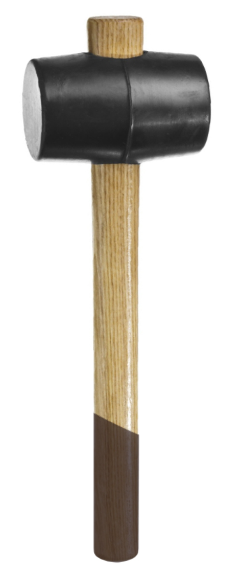 Киянка BIBER "Стандарт" резиновая деревянная ручка 250 г
