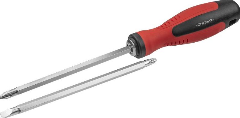 Отвертка ОНЛАЙТ OHT-Оt02-DS-PH2-SL6-120 двухсторонняя