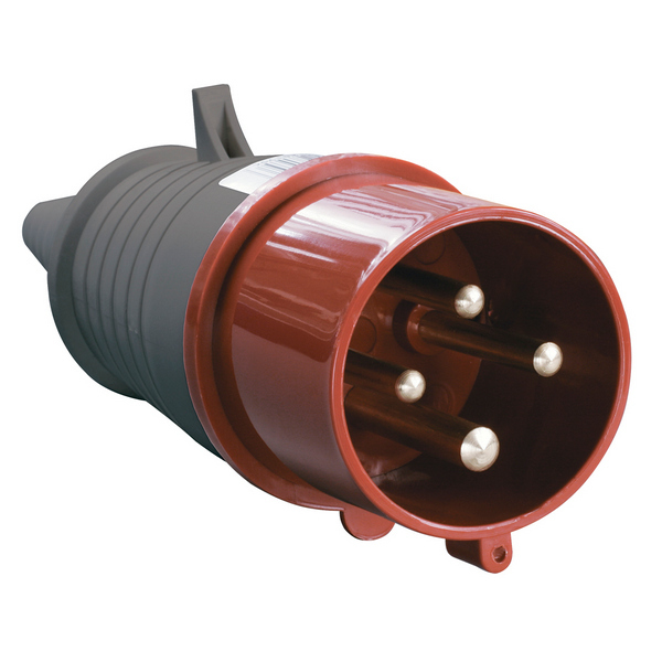 Вилка электрическая ИЭК 32А 380-415В переносная 3P+PE