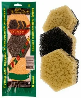 Губка д/посуды 3шт тефлон RK-6329 *10