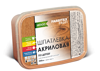 Шпатлевка FARBITEX PROFI WOOD 0,4кг по дереву акриловая бук