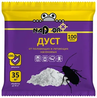 1701 NADZOR Дуст - от ползающих насекомых 100гр *50