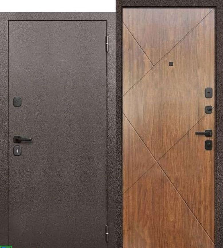 Дверь мет Гарда 7см (860) правая Антик медь Мореная береза