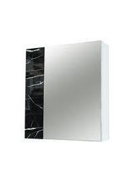 Шкаф-зеркало "Африка"60 черный мрамор/дуб вотан