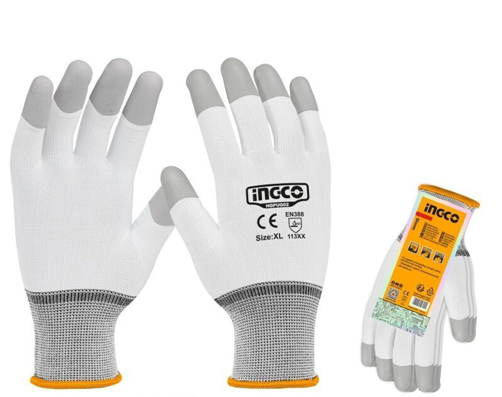 Перчатки INGCO HGPUG02 с полиуретановым покрытием XL