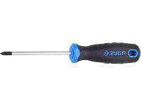 Отвертка ЗУБР "Профессионал" Cr-Mo двухкомпонентная рукоятка магнитный наконечник PH1x 100 мм