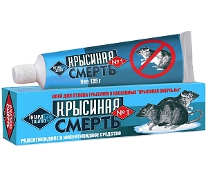 Клей ТИГАРД "Крысиная смерть №1" от грызунов и насекомых 135 г