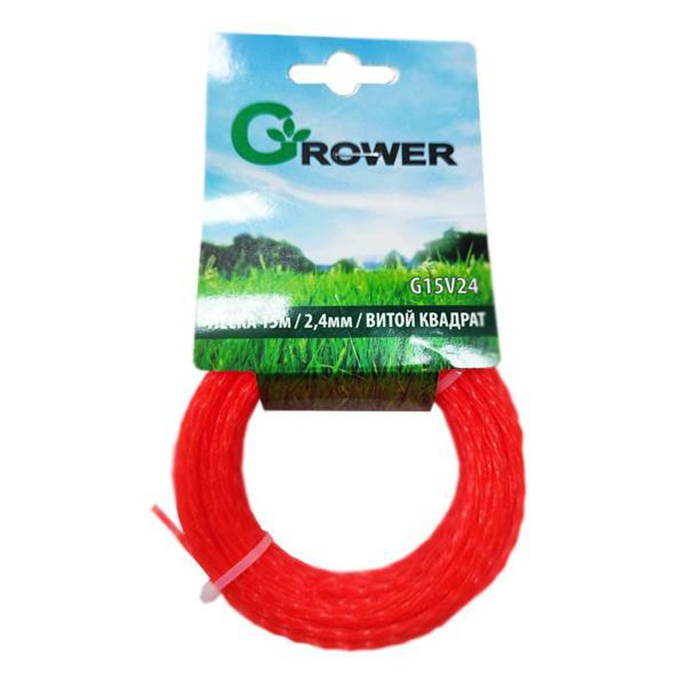 Леска для триммера GROWER 2,4мм Звезда 15м
