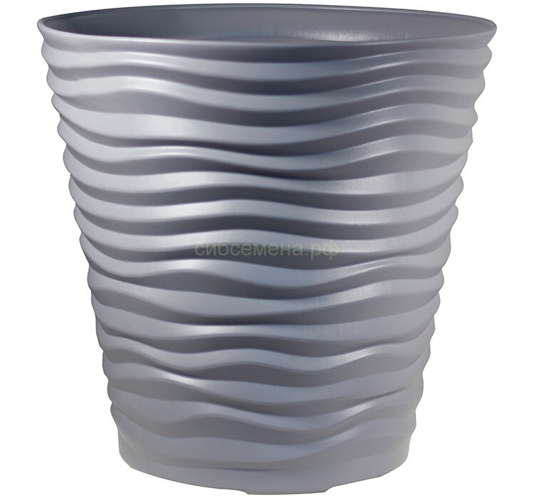 Кашпо ДЮНА D255мм 8,5л Серый