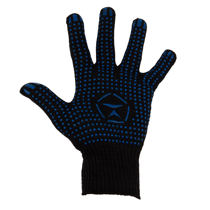 Перчатки х/б ПВХ Стандарт 5 нитей бел/чер.