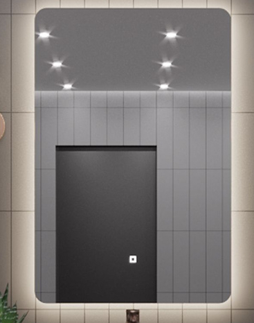 Зеркало 60*80 см с LED подсветкой в в/комнату  антизапот.CU-D010