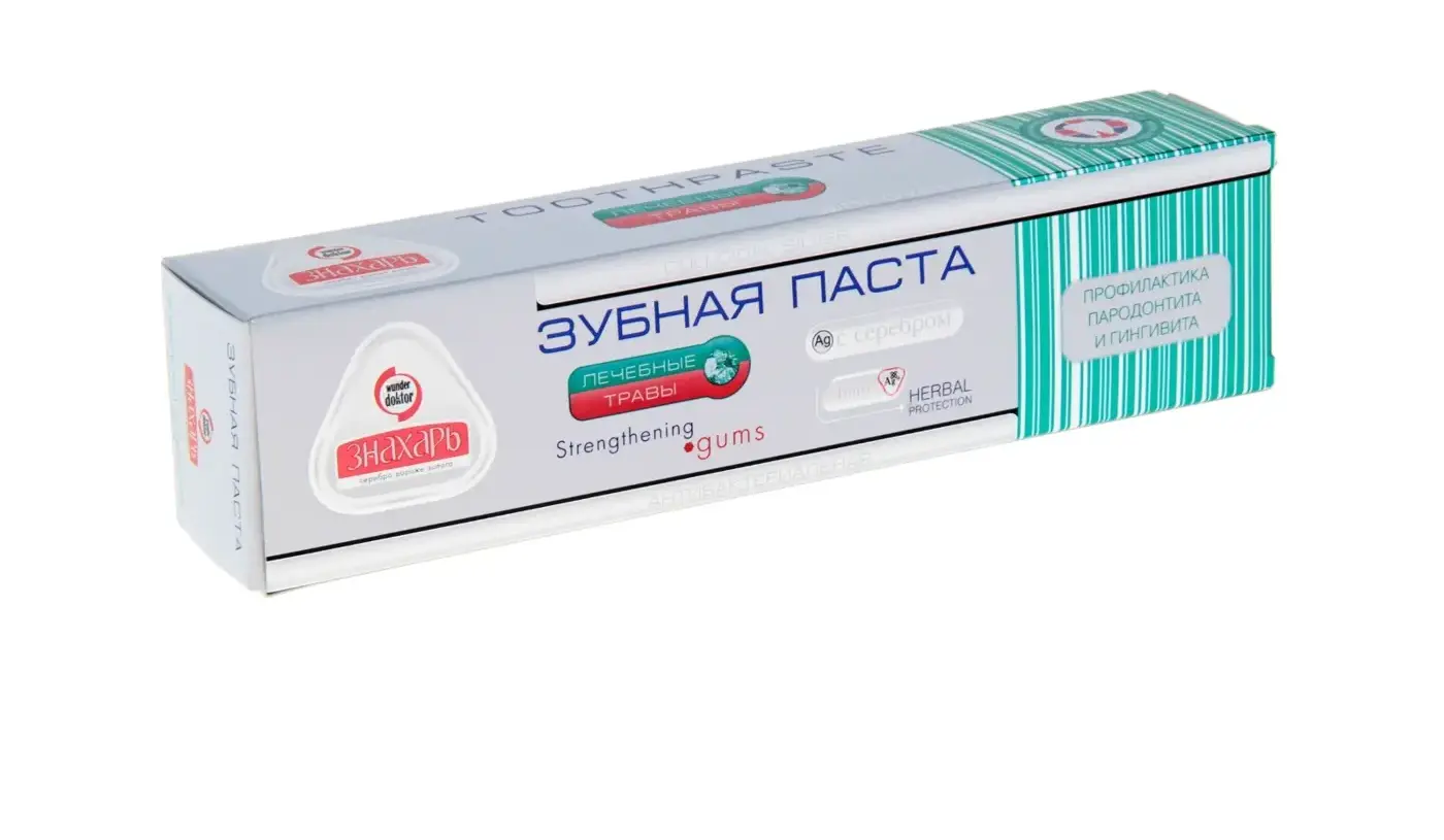 Зубная паста ЗНАХАРЬ  Профил. пародонтита и гингивита 124гр
