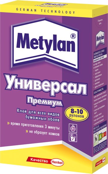 Клей METYLAN "Универсал Премиум" обойный для всех видов бумажных обоев 150 г