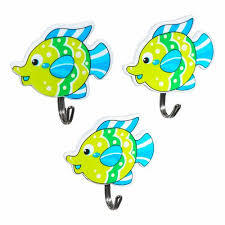 Крючки д/полотенец 680 3шт на липе рыбы