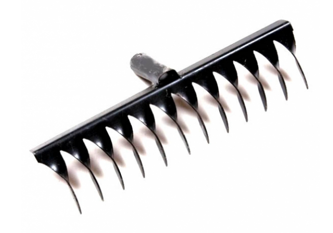 Грабли ГВ-12 с витыми зубьями 12 зубьев без черенка 360х90 мм