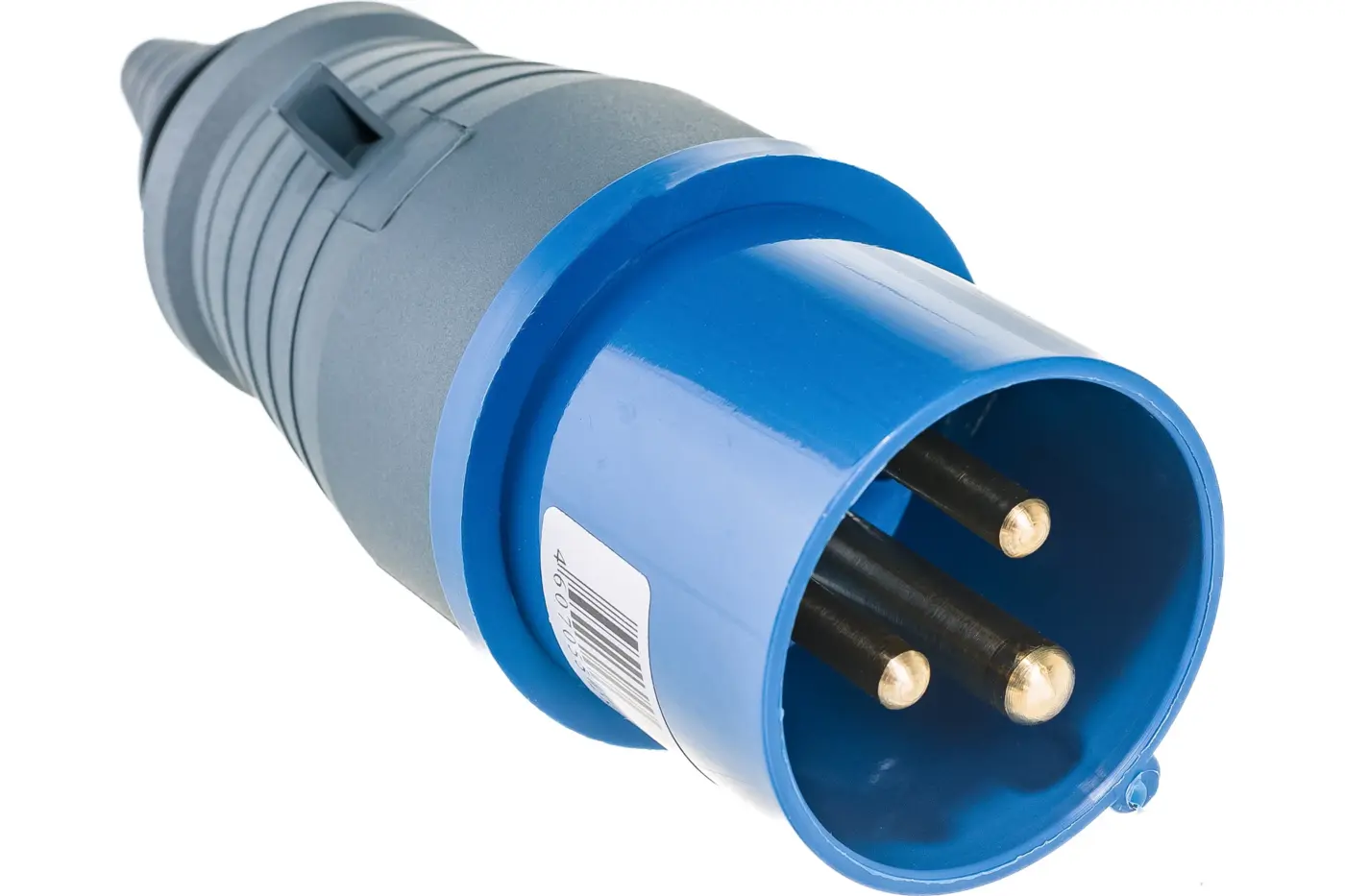 Вилка электрическая IEK ССИ-013 16А 220В синий с заземлением