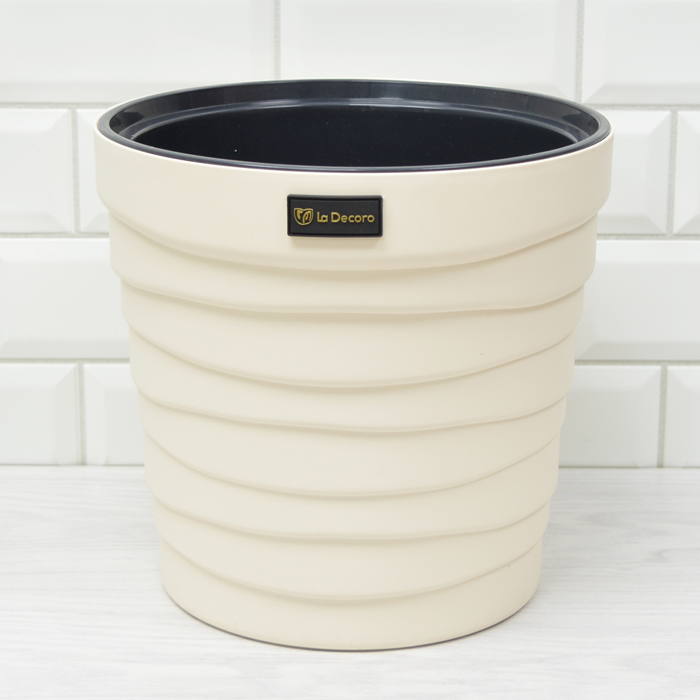 Кашпо "Бархан" 7,5л Кремовый КШ-4365