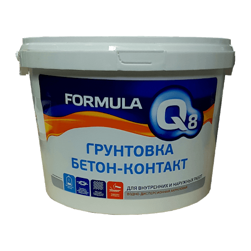 Грунтовка FORMULA Q8 бетон-контакт 6 кг