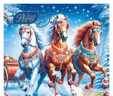 Салфетки Grand Pero 33х33 Зимняя тройка Зсл 20л