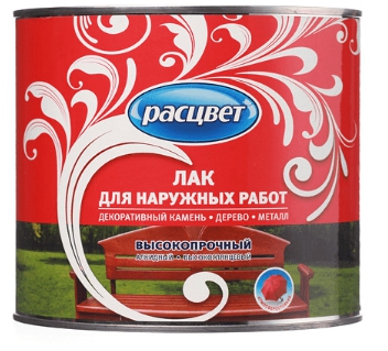Лак РАСЦВЕТ алкидный для наружных работ 1.9 кг