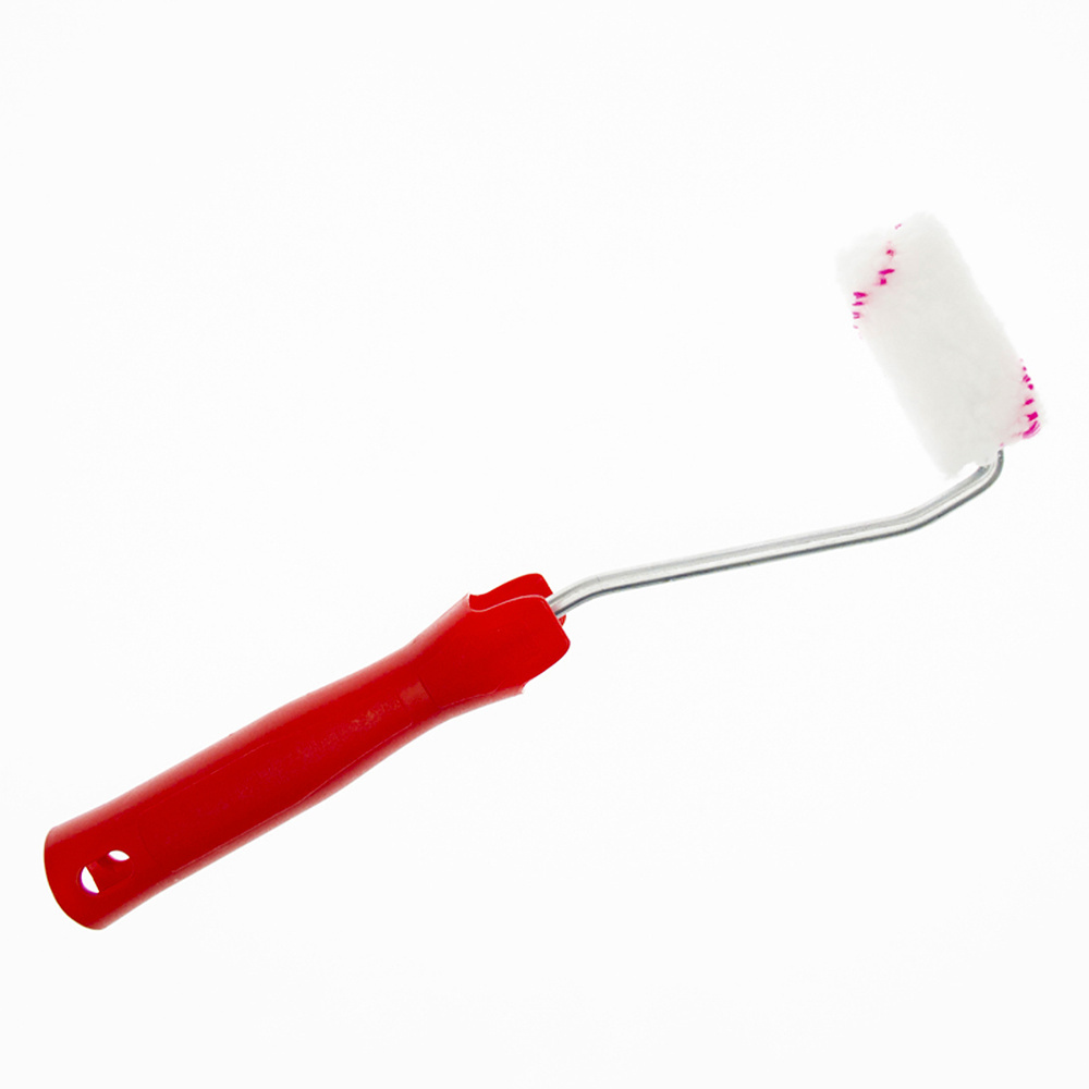 Мини-валик малярный АКОР "Для работ с водными ЛКМ" 60 мм, полиэстер, красный