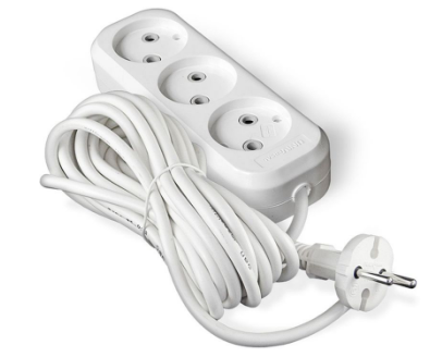 Удлинитель UNIVERSAL 7м белый трехместный б/з