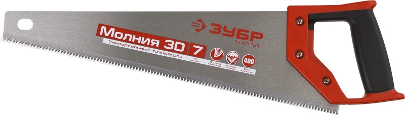 Ножовка ЗУБР "МАСТЕР Молния 7" по дереву 400 мм