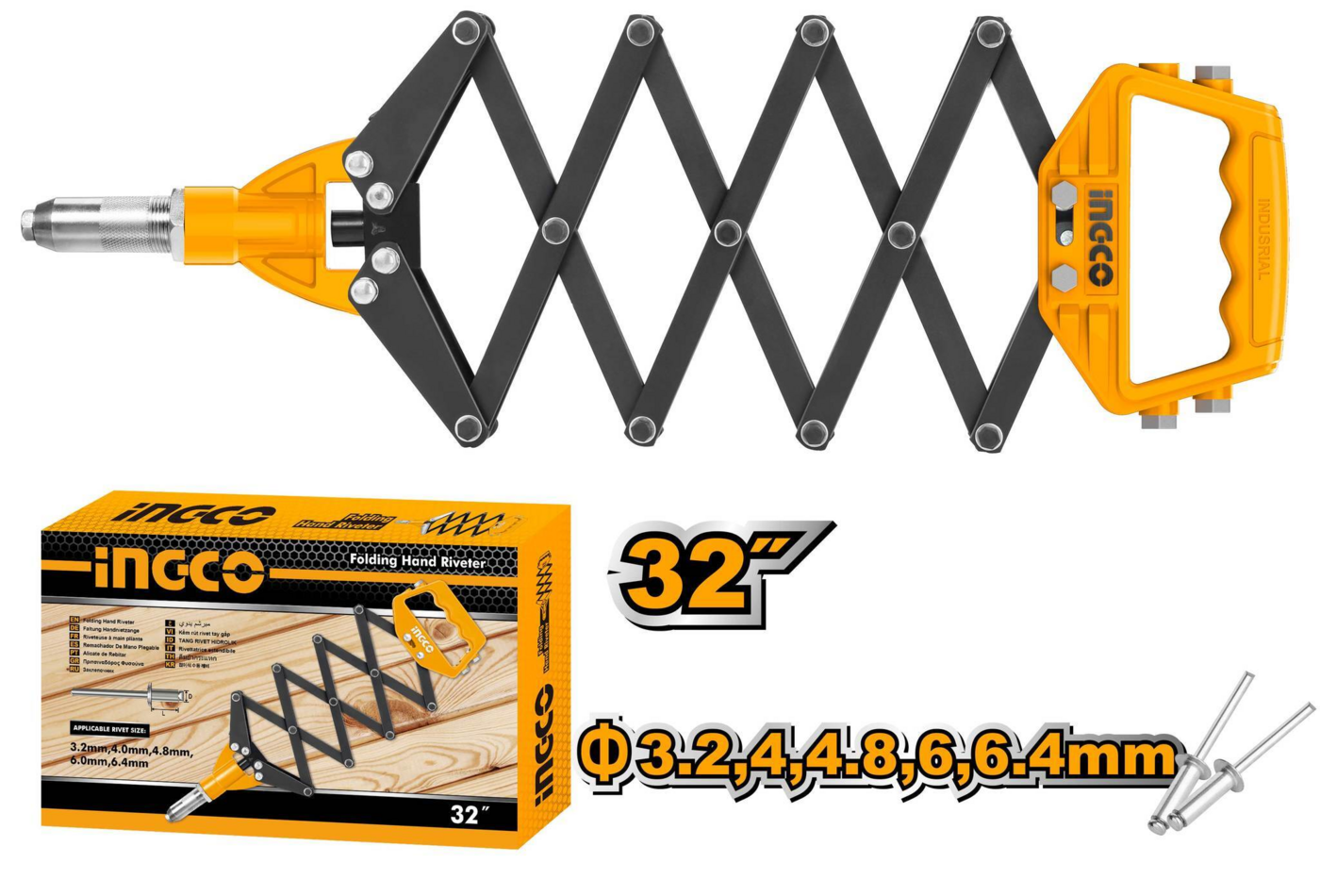 Заклепочник рычажно-складной 815 мм INGCO HFOR321 INDUSTRIAL HFOR321