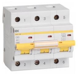 Выключатель автомат. IEK ВА-47-100 С трехпол. 10кА 80А 230-400В