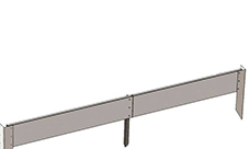 Ограждение мет. д/грядок 1*5м