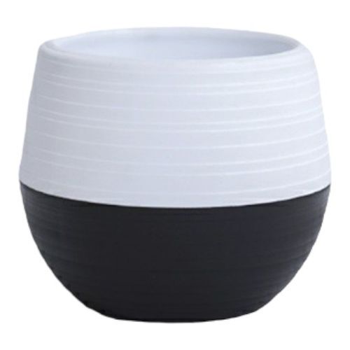 Кашпо "Дуэт" черно-белый 0.5 л