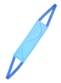 Мочалка "Карамель" комбинированная длинная с ручками