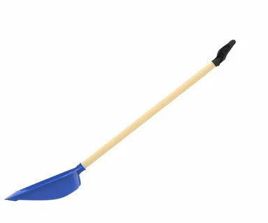 Лопата снег. "Альфа" СИНЯЯ с метал. планкой, черенком и ручкой