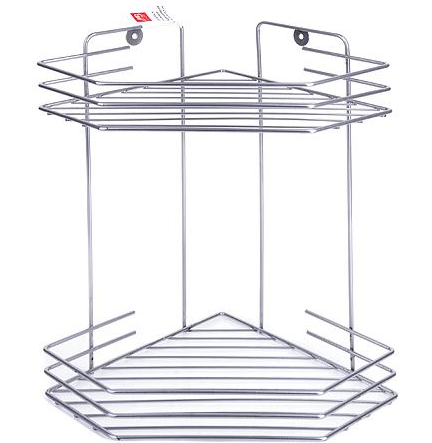 Полка угловая 2 секции хром 20,5 х 20,5 х 31,5 см (арт. АЛТ72С)